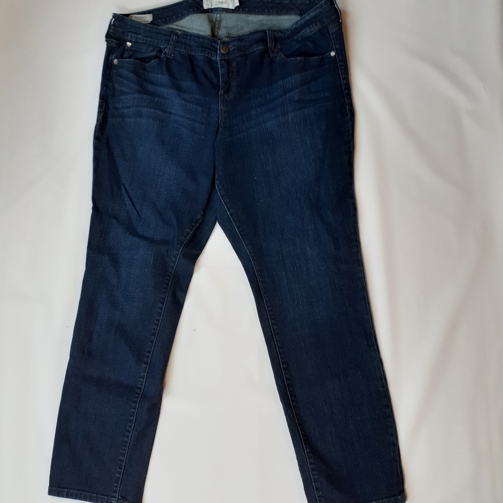Torrid Dark Wash Denim Boyfriend Blue Jeans